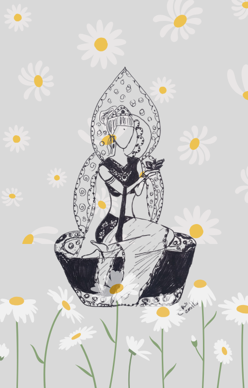 Deusa Kuan Yin — desenho medicinal de Cristina Carollo