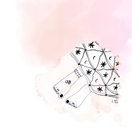 Pés — desenho medicinal de Cristina Carollo